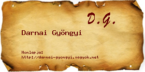 Darnai Gyöngyi névjegykártya